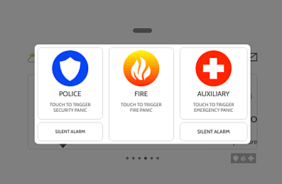 push emergency buttons, medical, fire or burglary