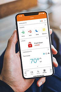 security system mobile app dashboard