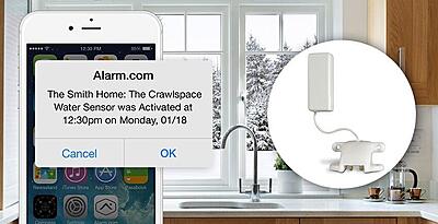 water leak detection with water sensors