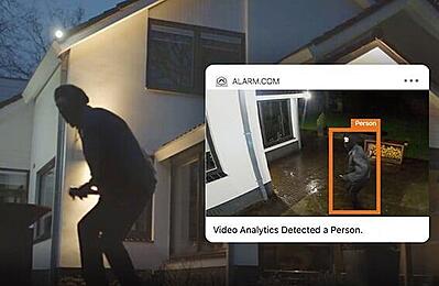 Security camera footage showing burglary in progress